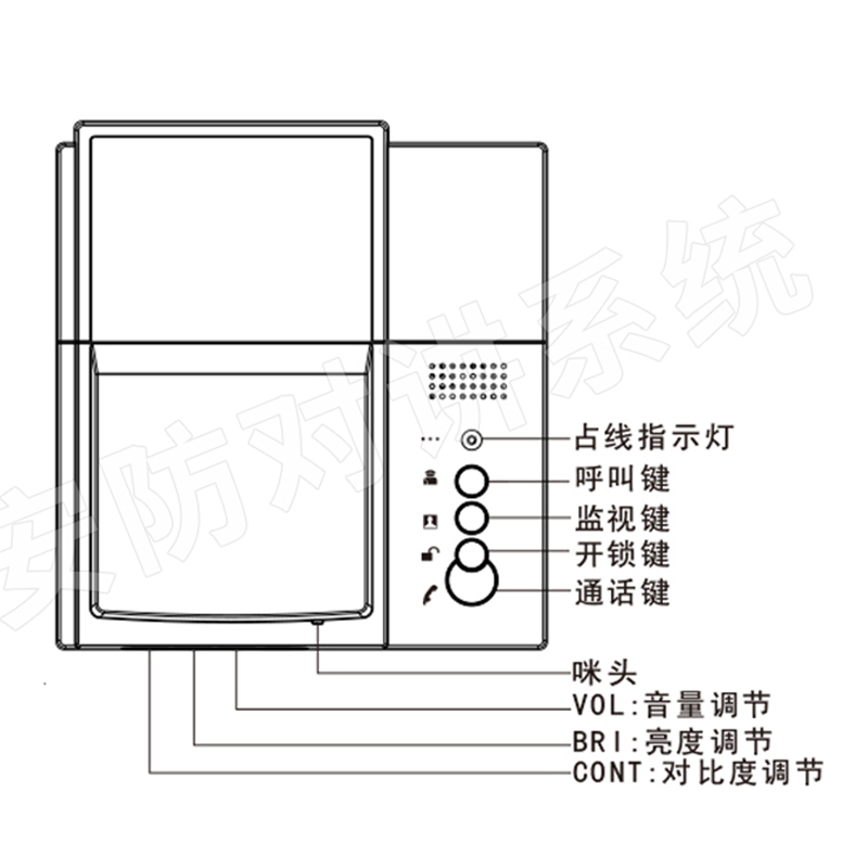 冠林AH1-F3VC彩色室内机可视对讲电话门铃匹配AH1型号开头送配件