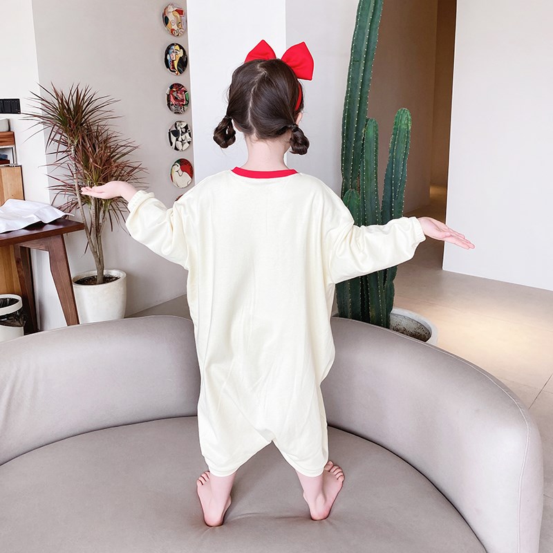 儿童睡裙男女童连体睡衣春秋款纯棉长袖男女孩宝宝防着凉卡通睡袋