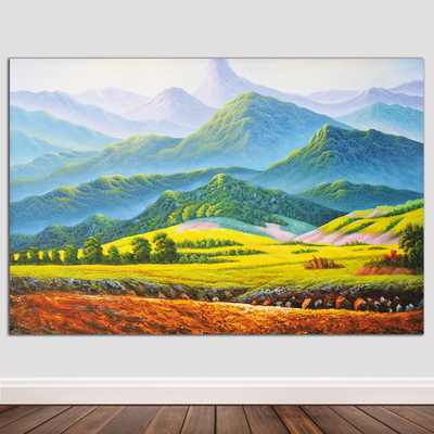 背有靠山镇宅旺业世界名画风景群山自粘巨人山办公室挂画北欧壁画