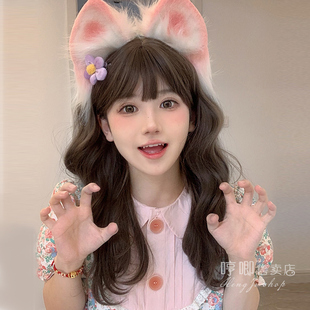 哼唧家假发女长发自然全头套中长卷时尚新款自然空气刘海甜美网红