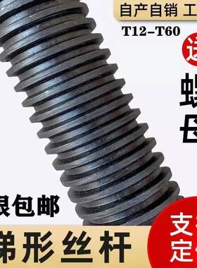 45#钢M12M16M20M24M30M36粗牙螺丝粗齿t型螺杆螺丝大全穿墙螺纹杆