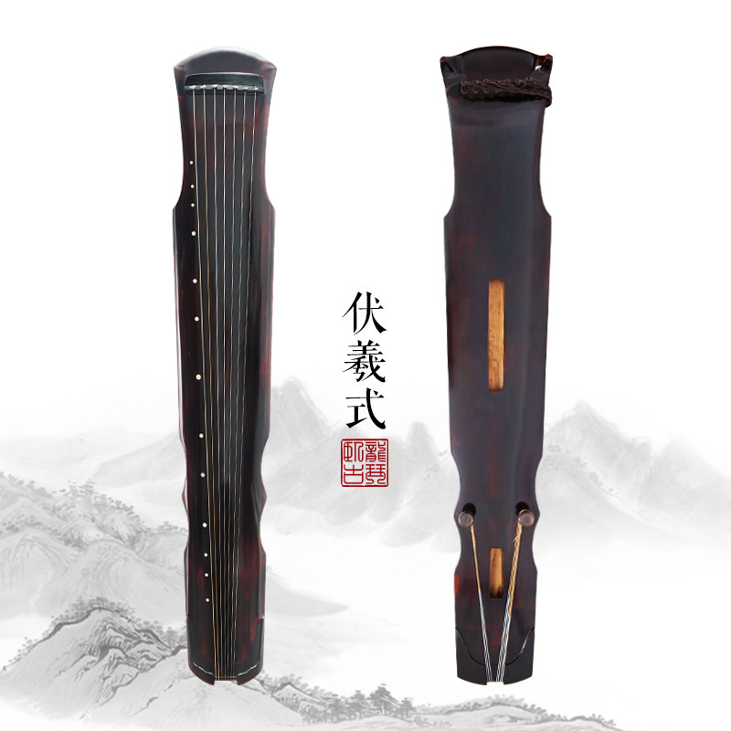 卧龙古琴混沌连珠仲尼伏羲蕉叶式练习类入门级老杉木纯手工初学者