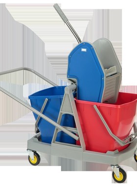 超宝B-045酒店用榨水车双桶36L拖把车保洁清洁车拖地桶墩布挤水桶