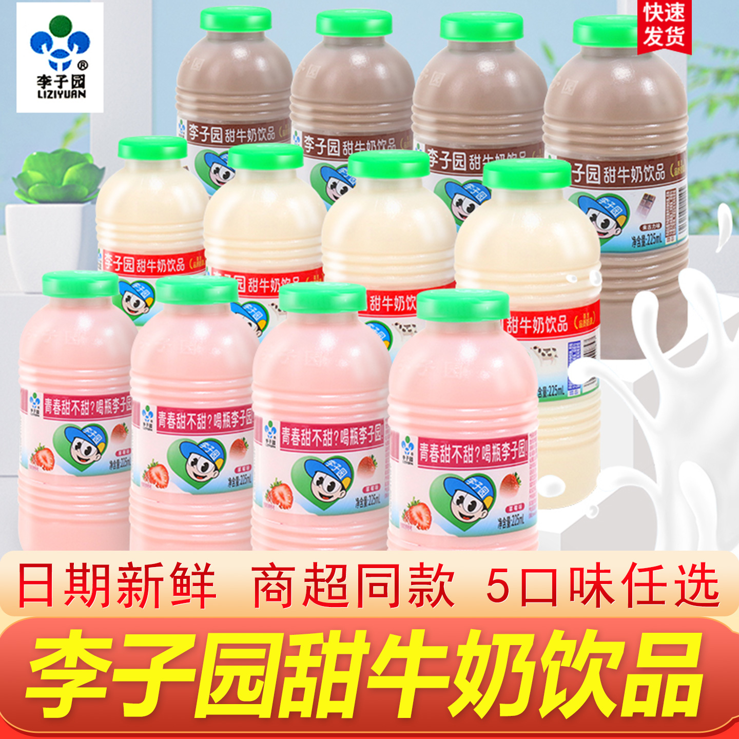 李子园甜牛奶日期新鲜现货速发