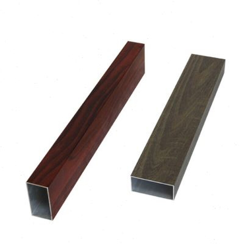 室内吊顶铝型材拉弯管木纹弧形方管拉弯管波浪形方管曲度方管幕墙