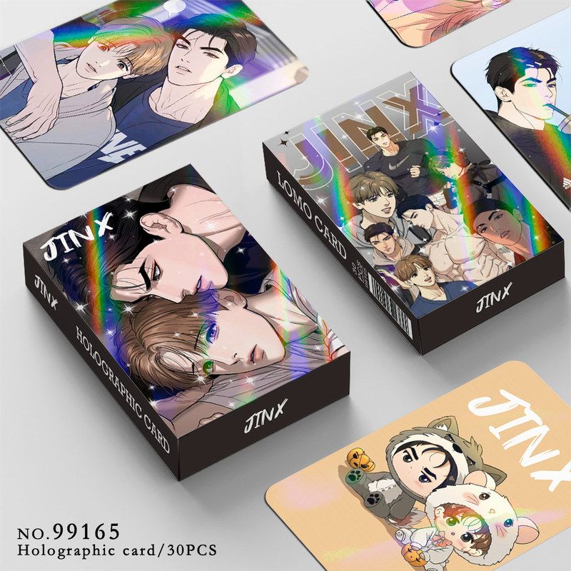 30张镭射卡韩漫魔咒小卡片照闪卡金丹周宰京二次元动漫画卡通周边