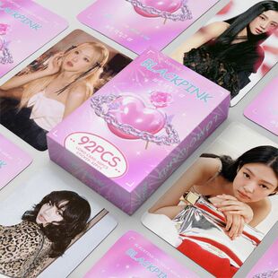Blackpink粉墨92张小卡贴纸LISA JENNIE JISOO ROSE明星同款周边
