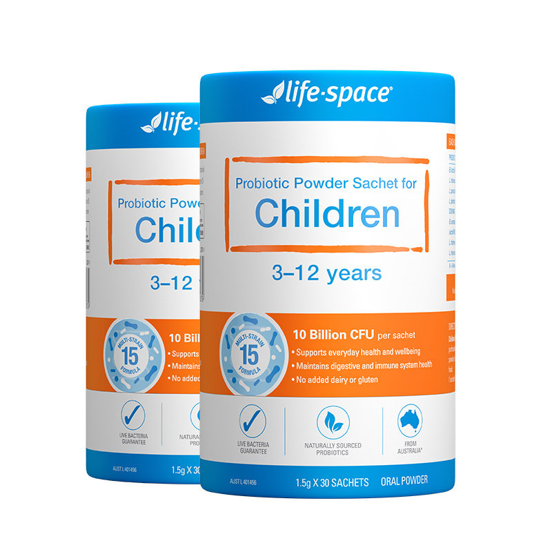 阿里健康澳洲lifespace儿童益生菌粉3-12岁条装便携1.5g*30袋2瓶