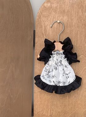 狗狗裙子宠物衣服春夏款泰迪雪纳瑞同款简约碎花连衣裙宠物衣服