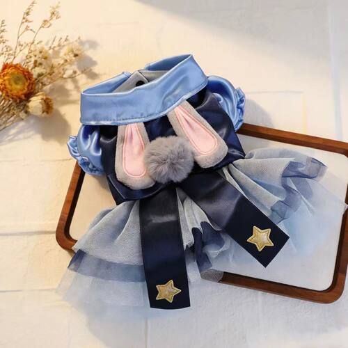 宠物衣服狗狗衣服可爱猫咪服装春夏薄款可爱兔警官蓬蓬纱裙泰迪