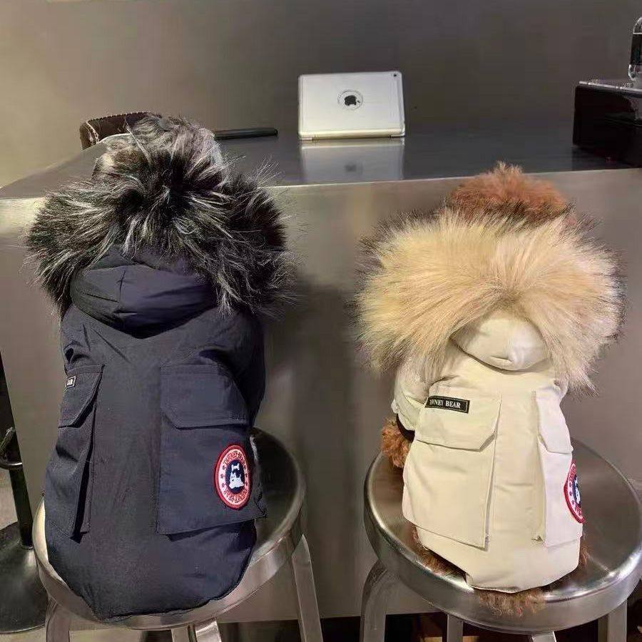 秋冬狗狗衣服防寒保暖可爱雪纳瑞比熊柴犬约克夏马尔济斯毛领棉衣