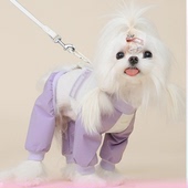 春夏防脏小香风轻薄四脚裤 狗狗防尘裤 遛弯裤 腿套网红小型犬春夏服