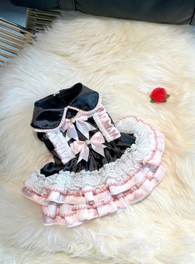 轻奢超萌狗狗礼服猫咪兔子婚纱裙宠物狗衣服泰迪比熊博美连衣裙