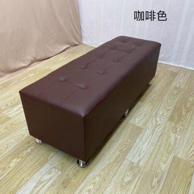 服装店沙发试衣间穿鞋凳子鞋柜储物凳休息更衣室长条凳换鞋凳皮革