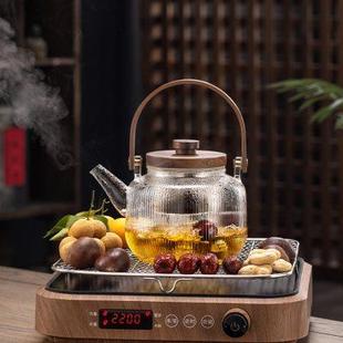 2024新款 室内围炉煮茶电陶炉 网红家用冬日烤火炉玻璃煮茶器套装