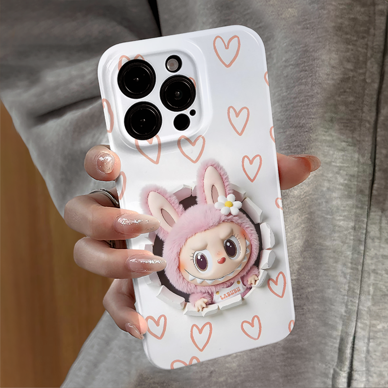 适用苹果16promax手机壳女iPhone15pro新款mate小米14华为16e红米13卡通oppo拉布布xsmax防摔vivo套12荣耀11