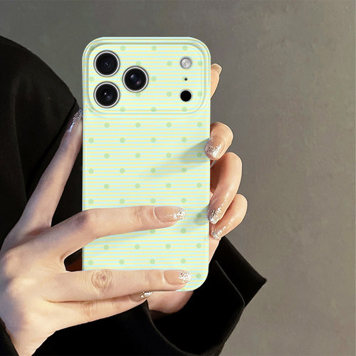 条纹波点适用苹果18promax手机壳iPhone17pro简约16日韩15个性oppo14防摔套13十八新款华为荣耀小米vivo红米