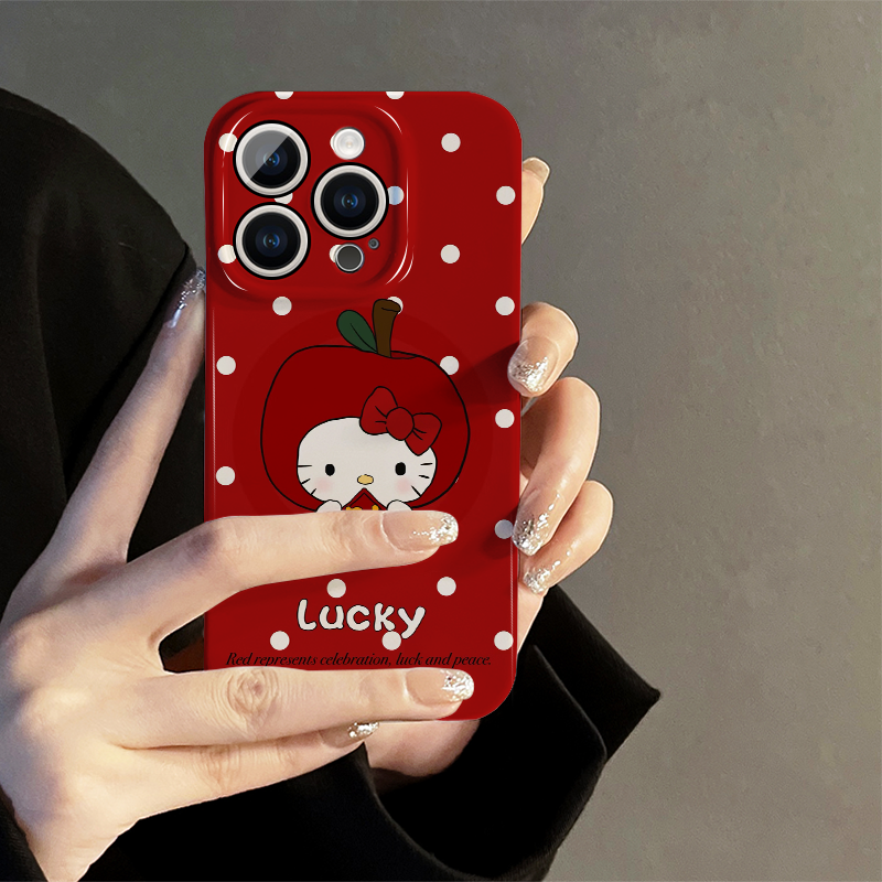 适用苹果15promax手机壳iPhone16pro新款女iP13简约iP14个性8防摔11套mini可爱12高级xsmax波点kt猫plus菲林7