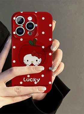 适用苹果15promax手机壳iPhone16pro新款女iP13简约iP14个性8防摔11套mini可爱12高级xsmax波点kt猫plus菲林7