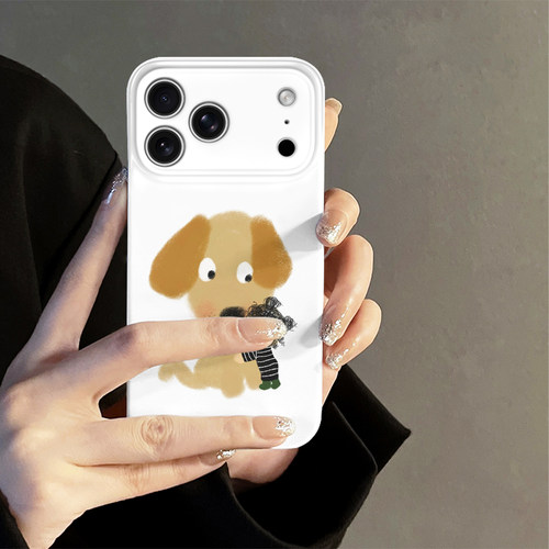 小狗女孩适用苹果18promax手机壳iPhone17pro新款16卡通15可爱14防摔套13十八简约华为荣耀oppo小米vivo红米