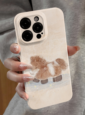 小小pony马适用苹果16promax手机壳iPhone17pro可爱ip15pro新款13卡通14防摔套12华为oppo荣耀11小米vivo红米