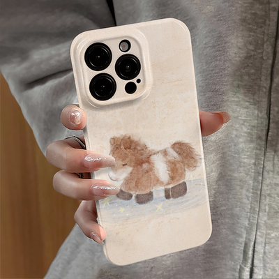 小小pony马适用苹果16promax手机壳iPhone17pro可爱ip15pro新款13卡通14防摔套12华为oppo荣耀11小米vivo红米