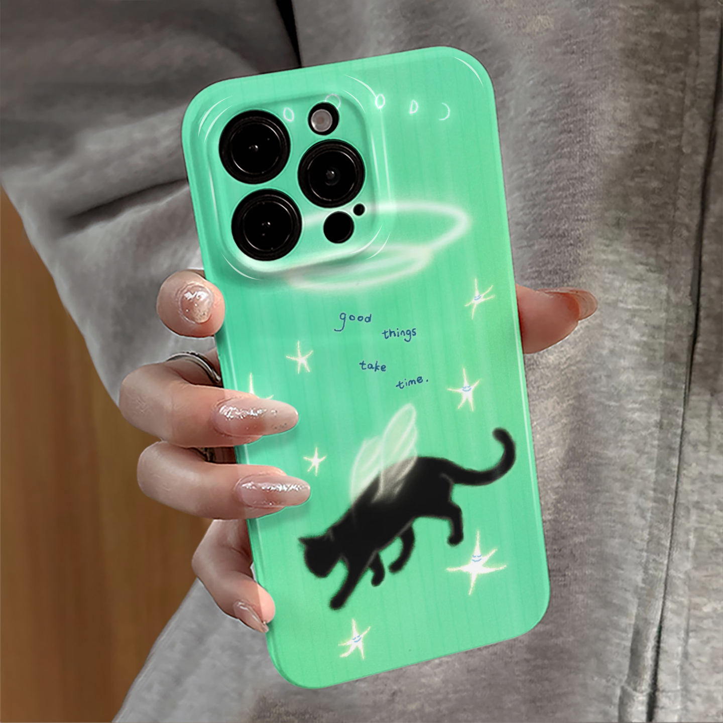 适用苹果17promax手机壳iPhone16pro个性ip15pro新款13翅膀猫咪14小米12防摔套oppo华为荣耀11全包vivo红米e