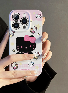 适用vivox200pro手机壳女x100新款可爱s18/17/16简约neo7个性y100高级u5黑色kt猫x90防摔套iqoo12/11菲林y200