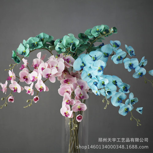 蝴蝶兰摆件盆栽塑料绢花