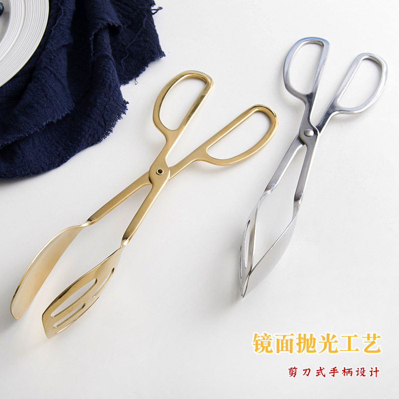 不锈钢食物夹烧烤夹剪刀