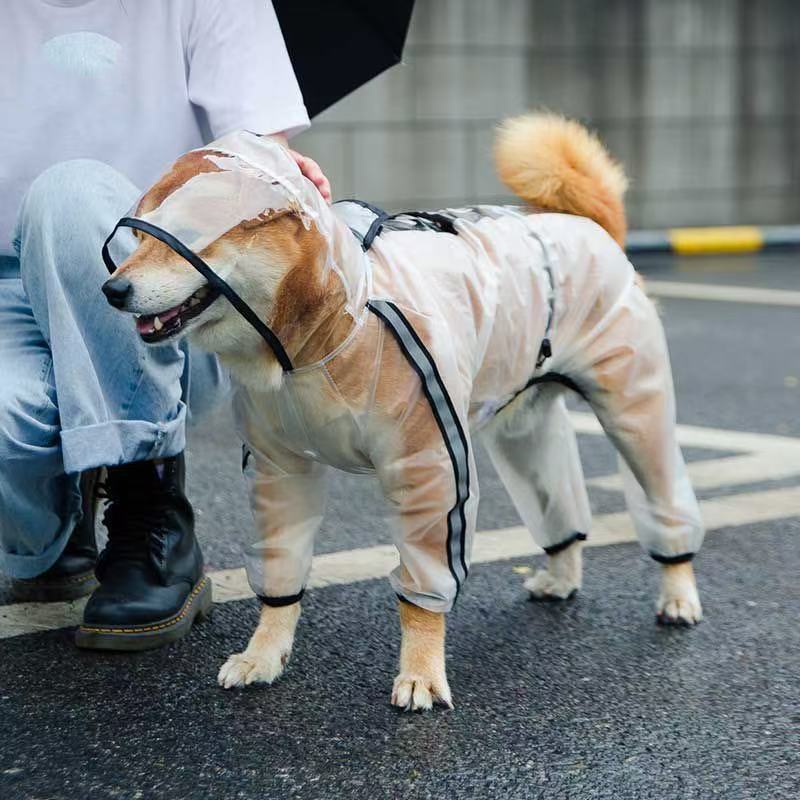 狗狗雨衣衣服四脚防水全