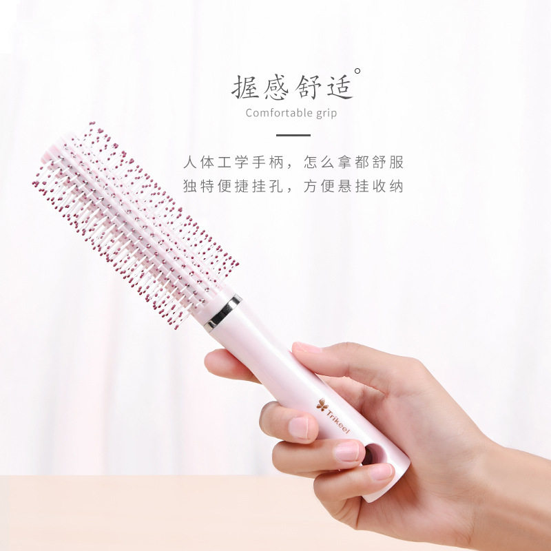 头梳发型师卷筒梳塑料美