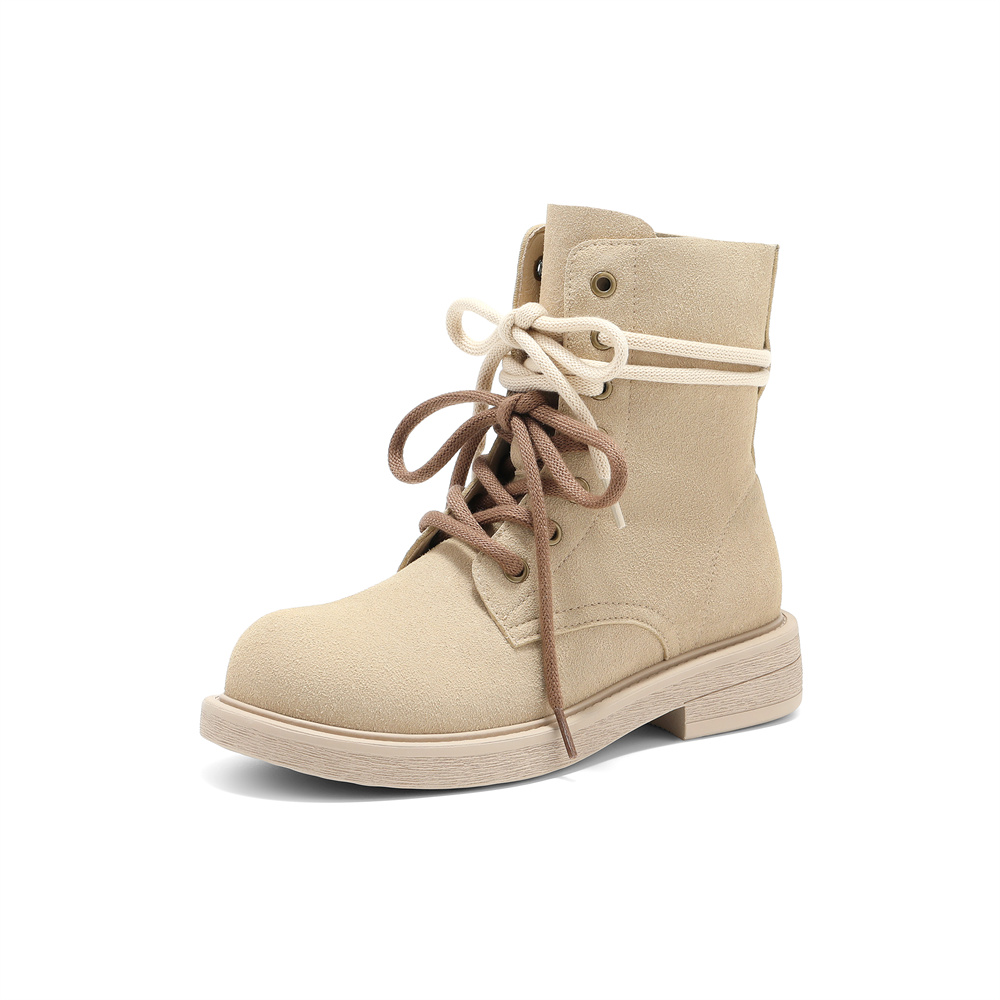 专柜正品森达马丁靴女2025冬季新款欧美潮流中筒靴ZTI02DZ5