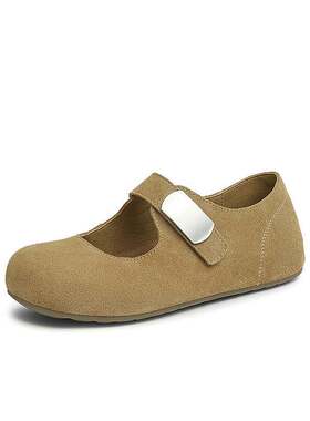 TATA他她复古平底勃肯鞋女鞋棕色玛丽珍鞋单鞋2025春新款GLA01AQ5