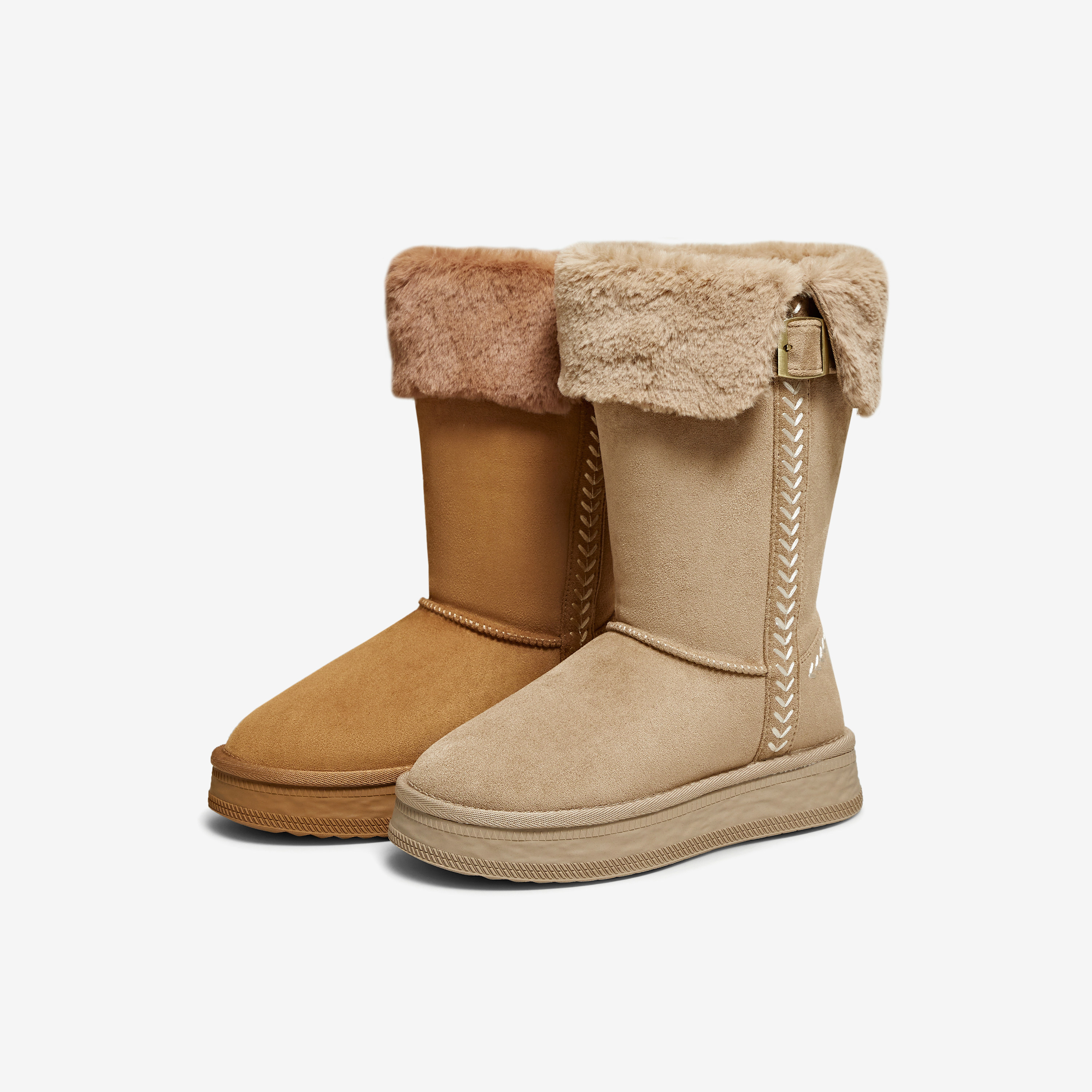 TATA他她雪地靴2025冬季百搭套筒加绒靴子雪地毛毛靴棉鞋CHN01DS5