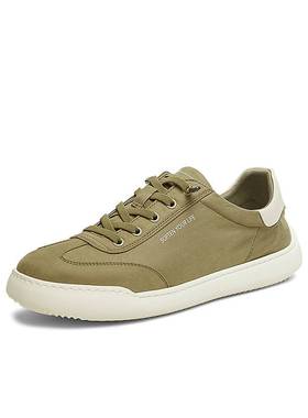 百思图2025春季新款商场同款简约运动布鞋平跟男休闲鞋W9660AM5