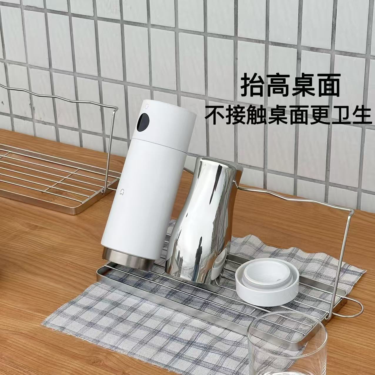 304不锈钢杯子沥水架厨房菜板收纳架碗碟水杯倒挂台面置物架收纳