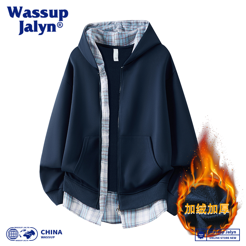WASSUPJALYN美式加绒加厚夹克