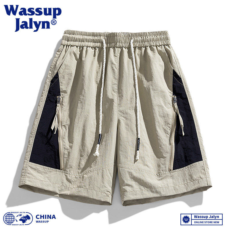 WASSUP JALYN夏季新款休闲五分裤男时尚日常出行透气速干运动短裤,男装,短裤,淘宝优惠券,粉丝福利购,淘宝优惠卷