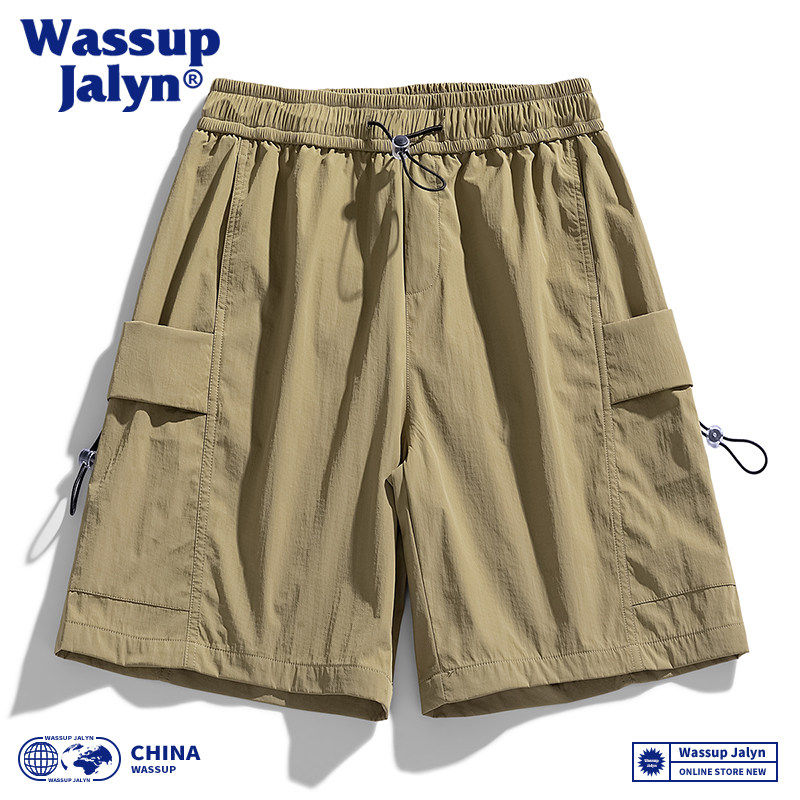 WASSUP JALYN美式冰丝短裤男夏季薄款新款工装五分裤宽松休闲中裤,男装,短裤,淘宝优惠券,粉丝福利购,淘宝优惠卷