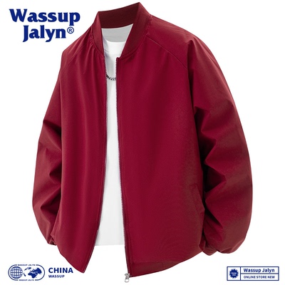 WASSUP JALYN美式飞行教练夹克男款春秋2026新款情侣棒球服外套男