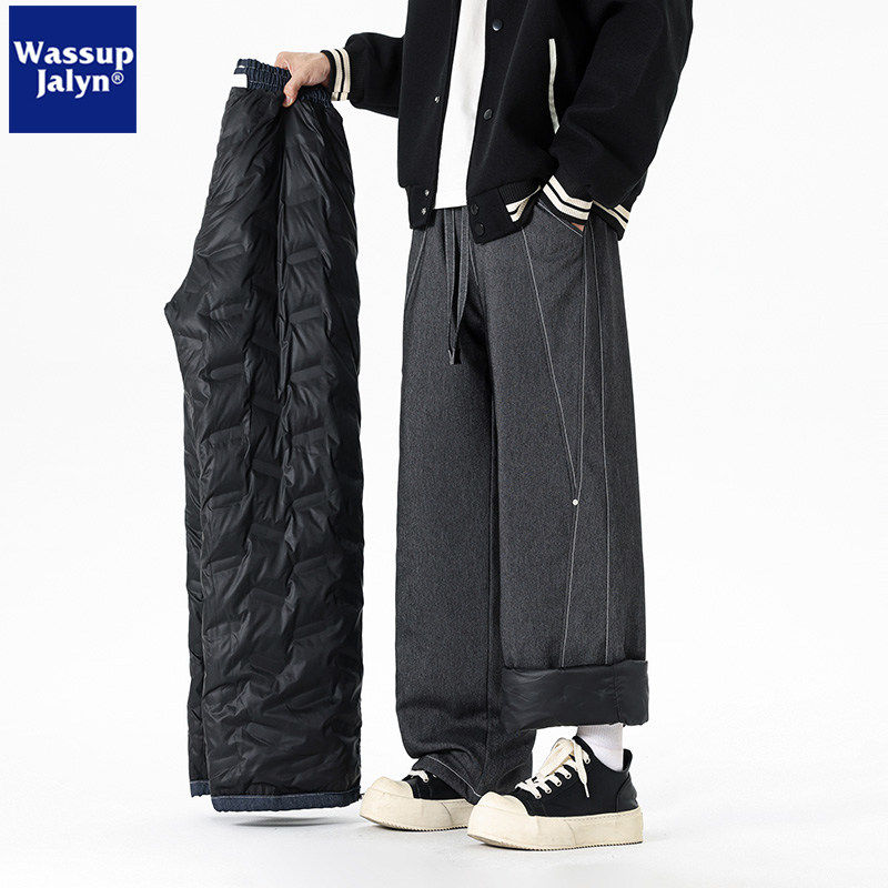 WASSUP JALYN冲锋羽绒裤男防寒鸭绒保暖滑雪裤冬季户外宽松工装裤,男装,羽绒裤,淘宝优惠券,粉丝福利购,淘宝优惠卷