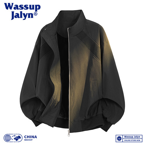 WASSUPJALYN美式立领飞行夹克