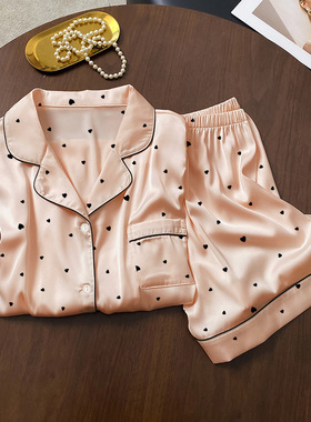 Thin casual printed home sleepwear for women薄款休闲印花睡衣