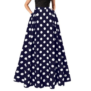polka dot big 高腰波点大摆长裙 long waisted swing skirt High