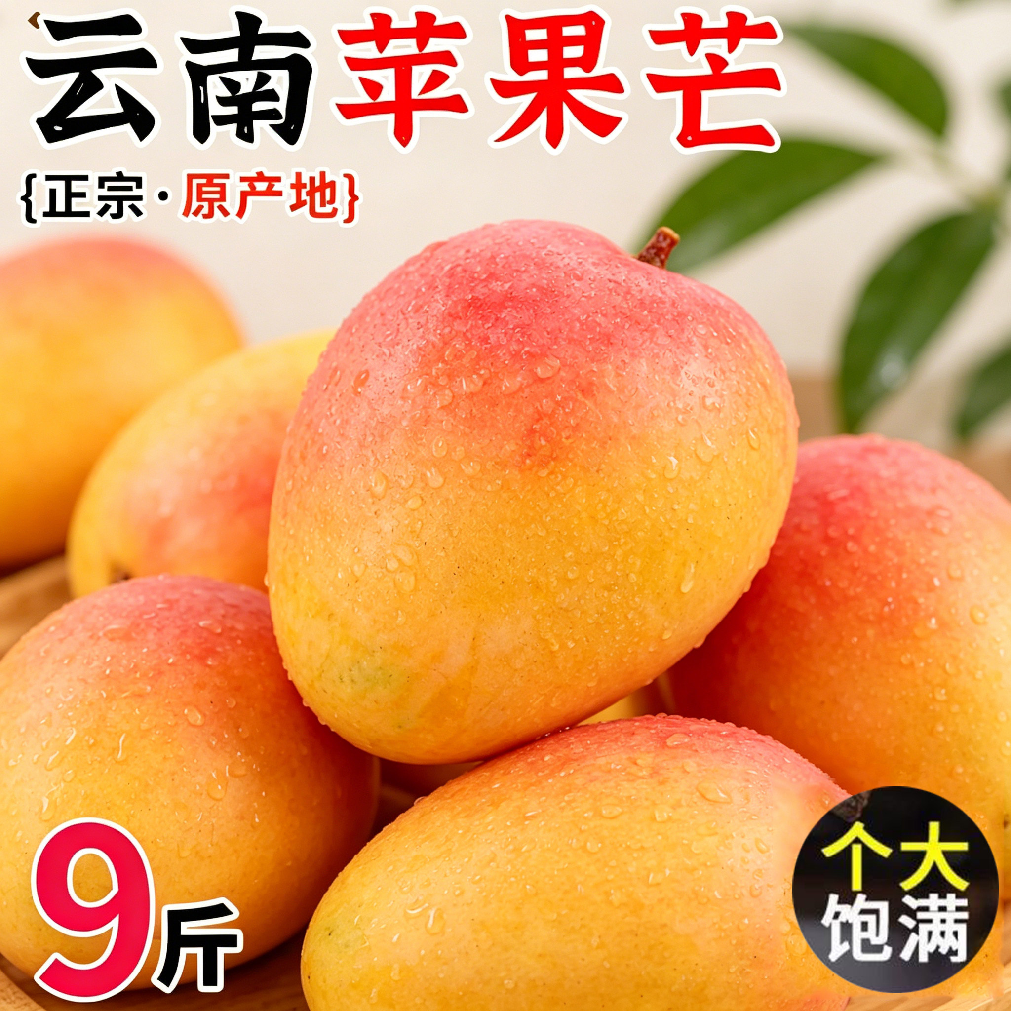 当季新鲜特大无丝芒果整箱