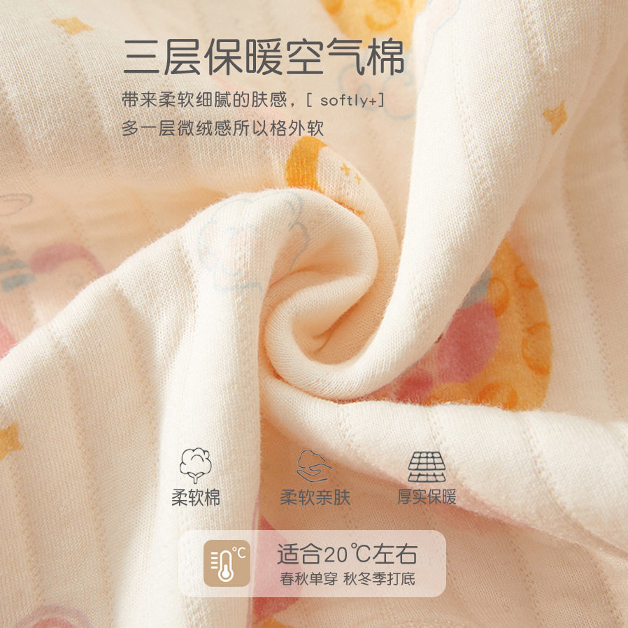 婴儿连体衣秋冬保暖夹棉