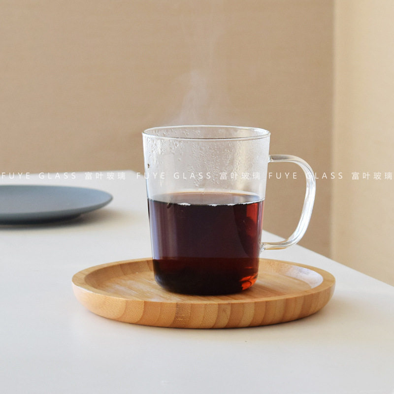 玻璃杯水杯家用带把手喝