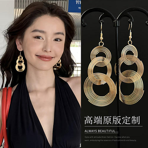 轻奢金色耳夹女新款大气时尚耳环