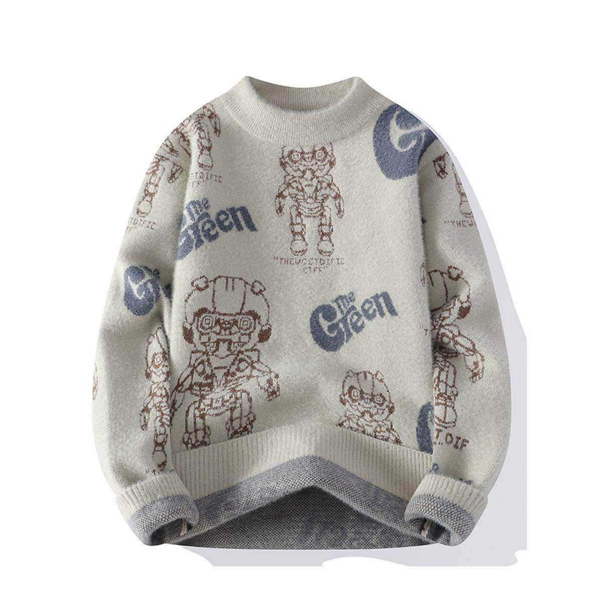 恒源祥羊毛衫男初中学生冬季卡通青少年不起球中领内搭半高领毛衣,户外/登山/野营/旅行用品,速干T恤,淘宝优惠券,粉丝福利购,淘宝优惠卷